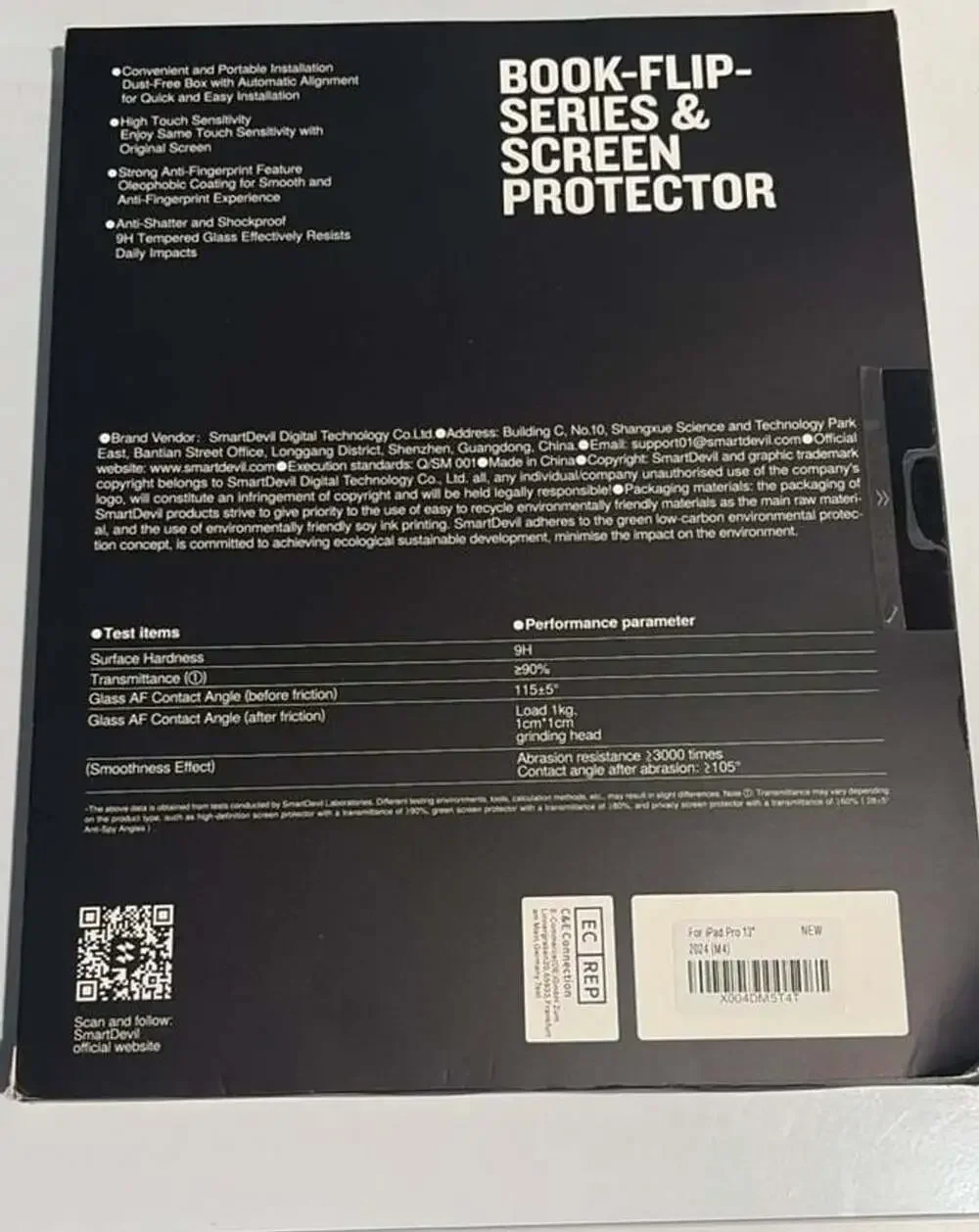 SmartDevil Book-Flip Series Screen Protector for iPad Pro 13 2024 M4